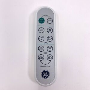 General Electric Remote GE Spacemaker 7-5295A Slim AM FM CD Remote Tested EUC